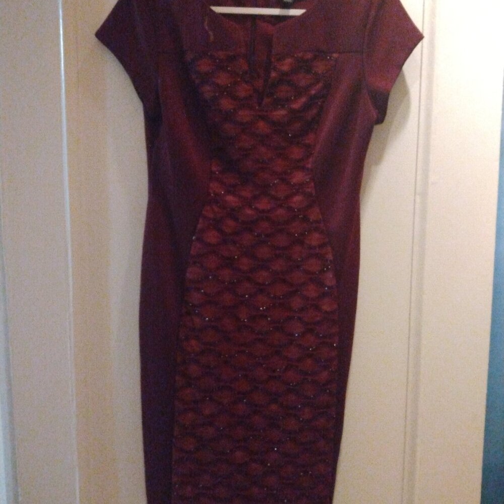 Burgundy dress